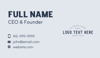 Masculine Brand Wordmark Business Card