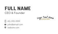 Fashion Branding Wordmark Business Card Design