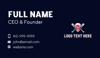 Skull Baseball Sports Business Card