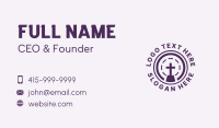 Purple Cross Worship Business Card
