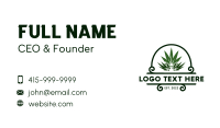 Organic Marijuana Emblem Business Card Design