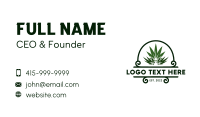 Organic Marijuana Emblem Business Card