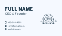 Flag Ribbon Banner Business Card