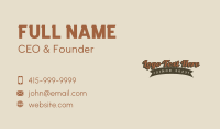 Retro Vintage Banner Wordmark Business Card