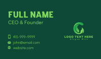 Natural Leaf Letter C Business Card