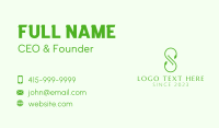 Green Vine Letter S Business Card