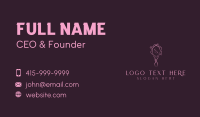 Feminine Beauty Mirror Business Card