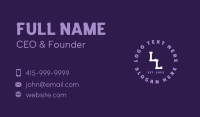 Business Round Lettermark Business Card Design