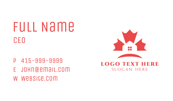 Canada Landscaping Company Business Card Design