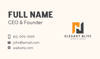 Negative Space Letter H Business Card