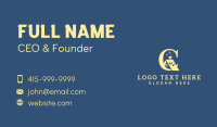 Yellow Home Letter C Business Card