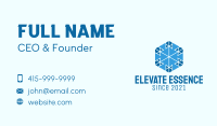 Geometric Blue Snowflake Business Card