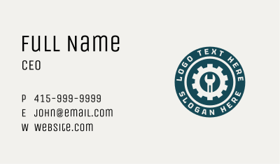 Wrench Repair Mechanic Business Card Image Preview