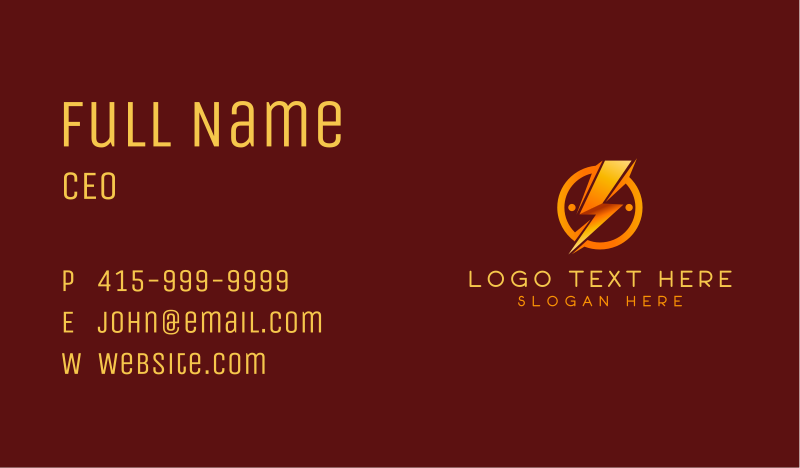 Outlet Business Card example 1
