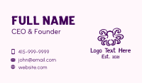 Purple Doodle Octopus Business Card Design