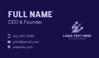 Gradient Arrow Logistics Business Card Design