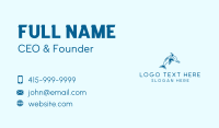 Blue Dolphin Mascot  Business Card Design