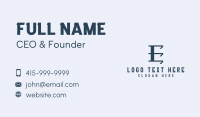 Business Marketing Letter E Business Card