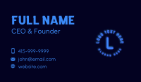 Blue Nightclub Lettermark Business Card Design