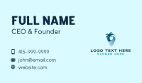 Beach Wave Pin Travel Business Card