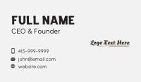 Retro Cursive Company Business Card