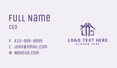 Handyman Tools Carpentry Business Card Image Preview
