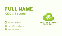 Cannabis Leaf Cloud Business Card