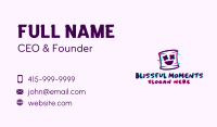 Marshmallow Face Glitch Business Card