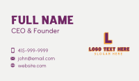 Playful Thick Wordmark Business Card