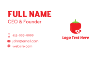 Red Digital Chili Pixel Business Card Design