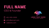 Gradient Rabbit Animal Business Card