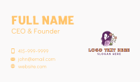 Woman Floral Hair Business Card