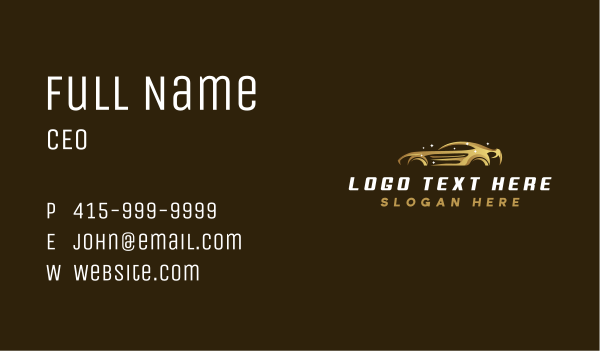 Premium Detailing Vehicle Business Card Design Image Preview