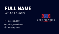 USA Flag Wings Business Card