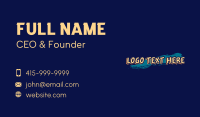 Street Paint Wordmark Business Card Design