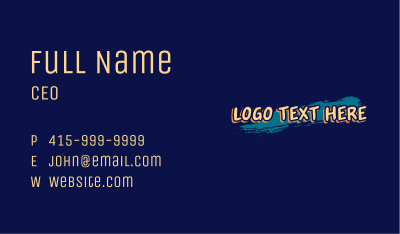 Street Paint Wordmark Business Card Image Preview