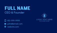 Blue Battery Charge Business Card