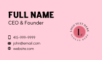 Circle Feminine Letter Business Card