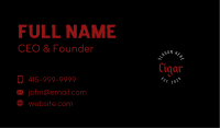 Gothic Masculine Wordmark Business Card