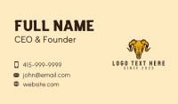 Rustic Ram Skull Business Card