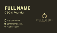 Elegant Crown Shield Lettermark Business Card