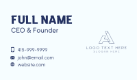 Tech Letter A Company Business Card Design