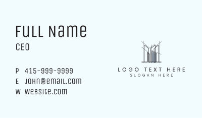 Building Construction Scaffolding Business Card