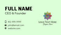 Colorful Flower Stained Glass Business Card