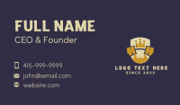 Weightlifting Champion Crown King Business Card Design