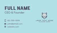 Wild White Wolf Business Card Design