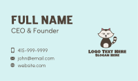 Cute Racoon Character Business Card