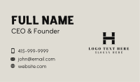 Couture Fashion Letter H Business Card