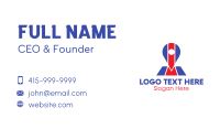 Patriotic Location Pin Map Business Card