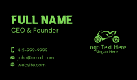 Green Racing Motorbike Business Card